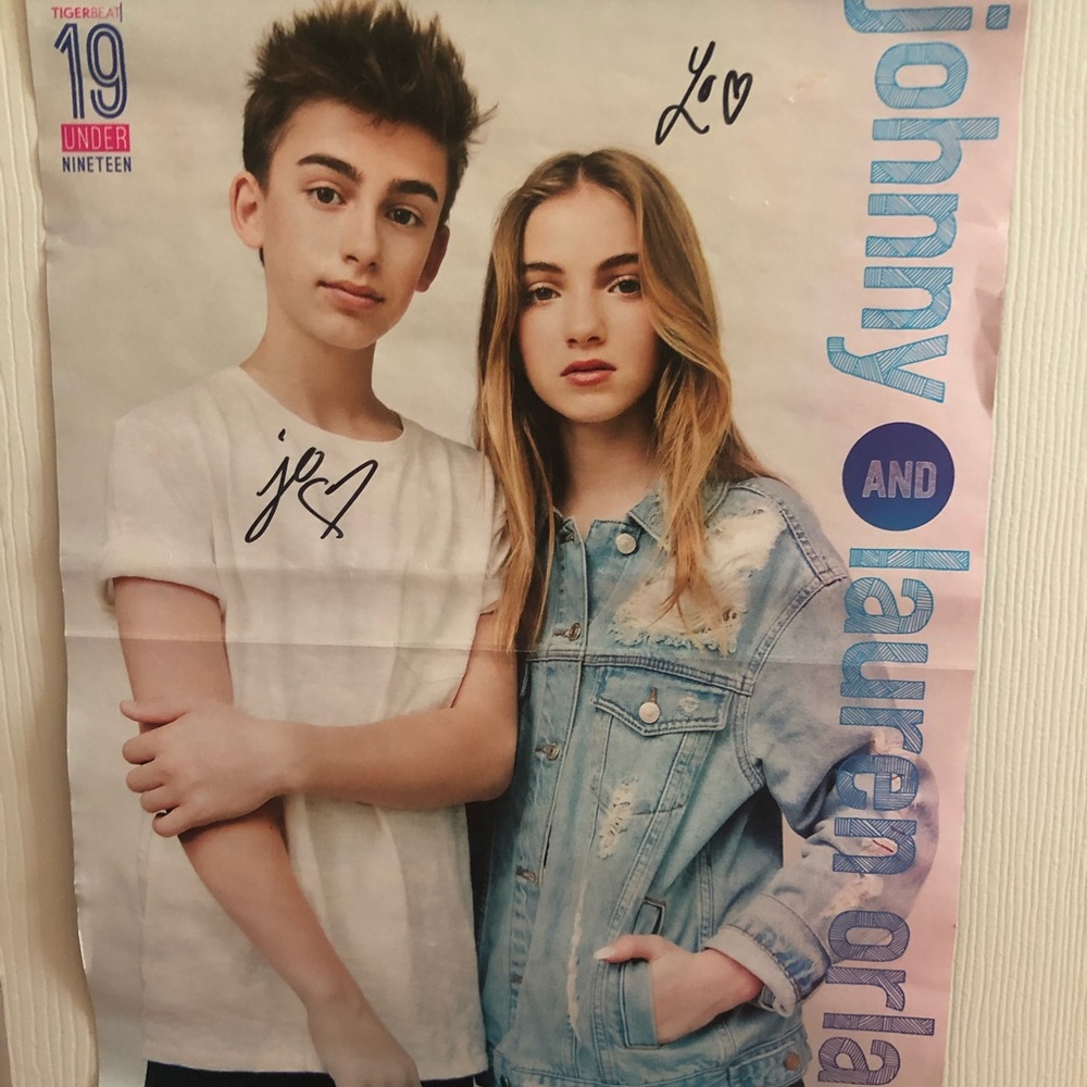 COPY - signed johnny & lauren orlando poster!!